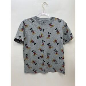 Disney Store Gray T Shirt Mickey Mouse Short Sleeve Unisex Adult Size S